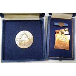 East German Pin and Coin Trio