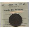 Image 2 : 1881H One Cent - Rare Double Die Obverse
