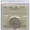 Image 2 : 1858 Twenty Cents