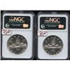 Image 2 : 1953 Silver Dollars - NGC Graded Lot of 2