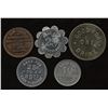 Image 2 : Lot of 5 Cranston made tokens.