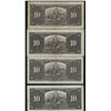 Image 2 : Bank of Canada $10, 1937 - Lot of 4 Banknotes