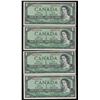 Image 1 : Bank of Canada $1, 1954 *B/M Replacement Lot of 4 Notes