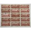 Image 2 : Bank of Canada $2 1954 Assorted Lot of 15 Notes