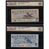 Image 2 : Matching LOW NUMBER SET - Bank of Canada Bird Series 4 note Set