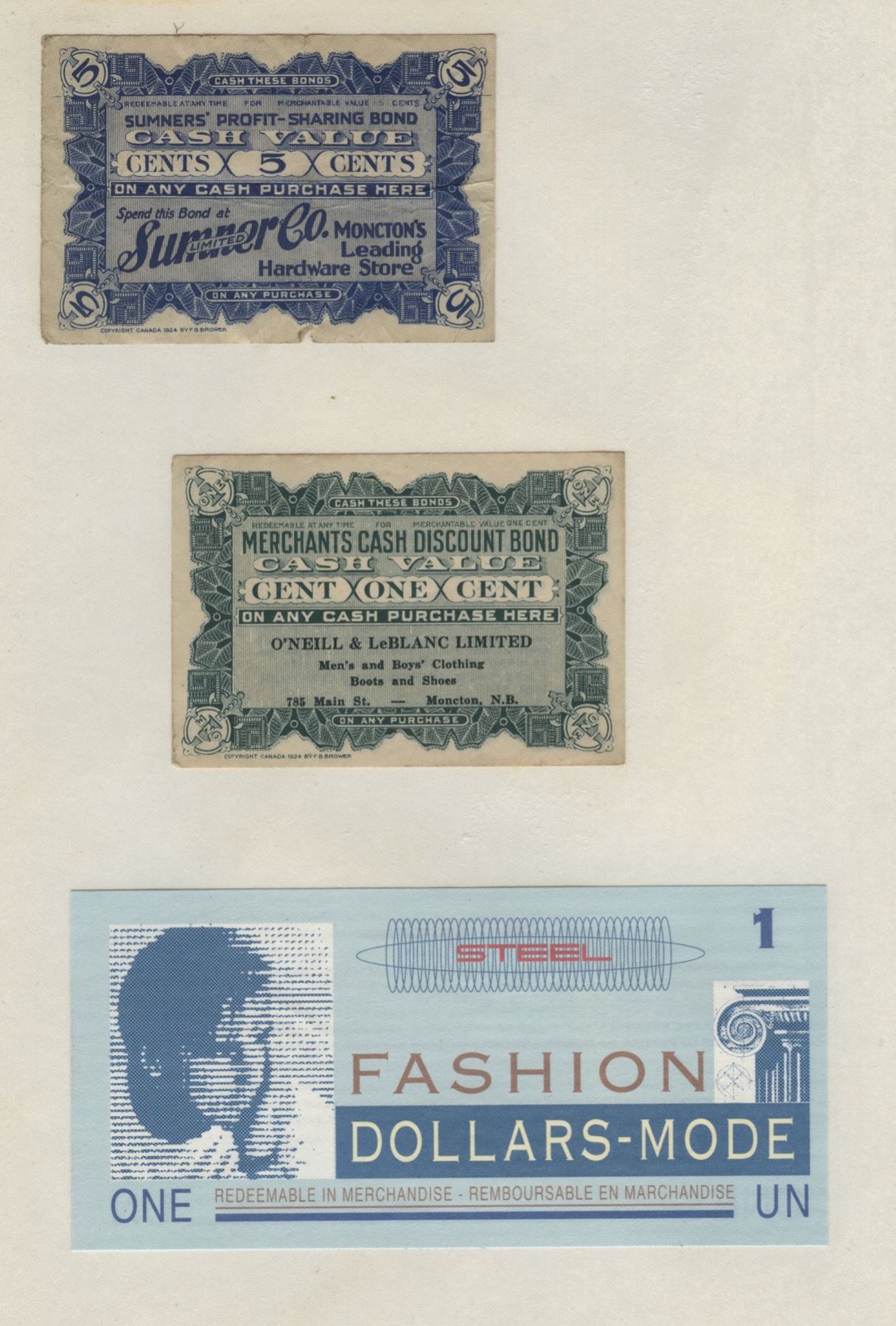 Collection of Various Paper Tokens (Scrip)