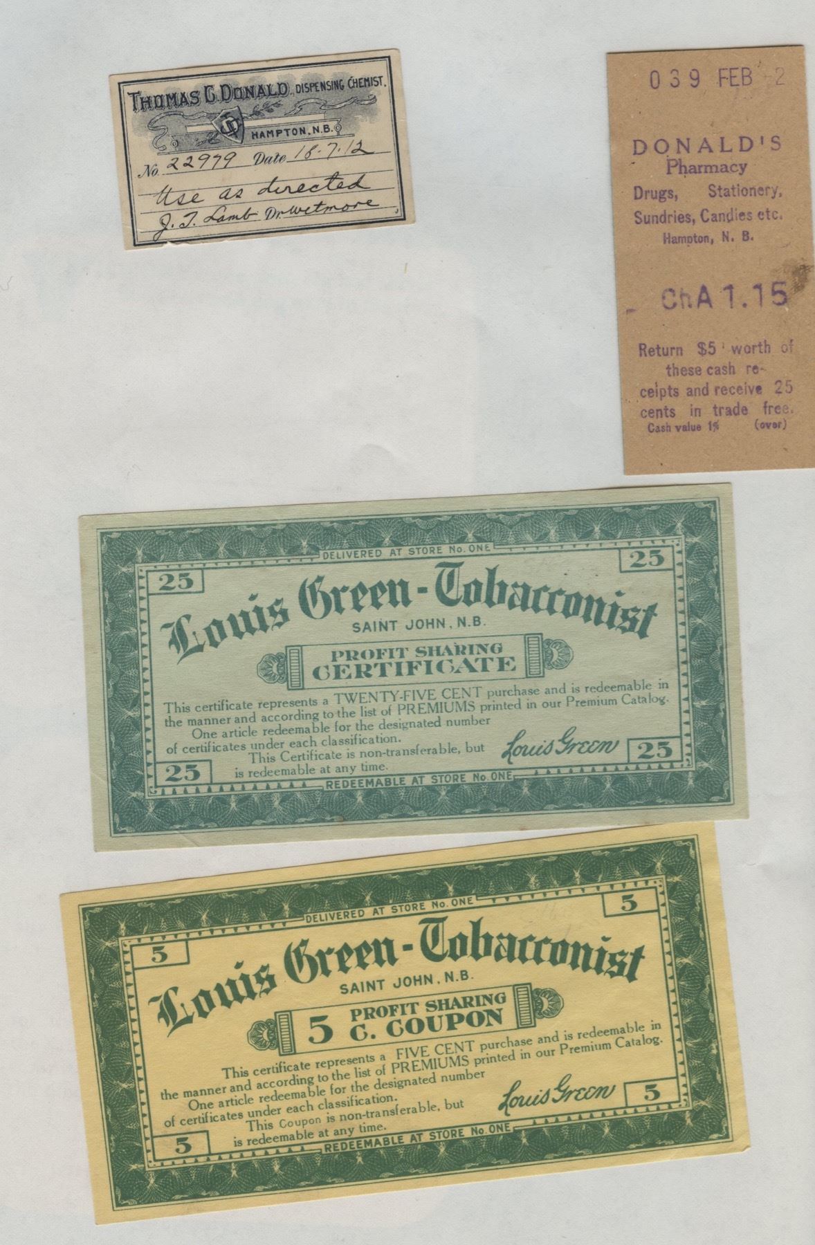 Collection of Various Paper Tokens (Scrip)