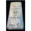 Image 2 : Vintage Johnson Matthey 20oz Fine Silver 999+ Poured Load Bar