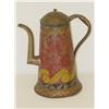 Image 1 : RED TOLEWARE LIGHTHOUSE COFFEE POT-19TH CE
