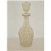 Image 1 : 12" CLEAR GLASS DECANTER W/ ORIGINAL STOPP