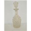 Image 2 : 12" CLEAR GLASS DECANTER W/ ORIGINAL STOPP