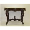 Image 1 : VICTORIAN BLACK WALNUT MARBLE TOP PARLOR TABL