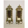 Image 1 : PR. VICTORIAN MIRRORED BRASS DOUBLE CANDLE WA