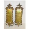 Image 2 : PR. VICTORIAN MIRRORED BRASS DOUBLE CANDLE WA