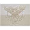 Image 1 : SET (6) LIBBEY CUT GLASS WINES - 4 1/2" T W/