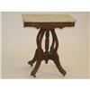 Image 2 : VICT. MARBLE TOP BLACK WALNUT LAMP TABLE - EA