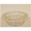 Image 1 : 9" CUT GLASS BOWL W/ ROLLED RIM & FLORAL DECO