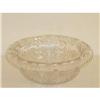 Image 1 : 9" CUT GLASS BOWL W/ ROLLED RIM & FLORAL DECO