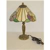 Image 1 : PAIRPOINT BOUDOIR LAMP W/ LEADED GLASS SHADE