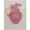 Image 1 : 9 1/2" VICTORIAN CRANBERRY OPALESCENT WATER P