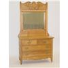 Image 1 : VICTORIAN ASH DRESSER W/ MIRROR - 2 OVER 3 DR