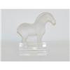 Image 1 : 3 1/2" LALIQUE HORSE FIGURE ON GLASS PLINTH B