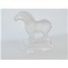 Image 2 : 3 1/2" LALIQUE HORSE FIGURE ON GLASS PLINTH B