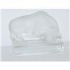 Image 1 : 4 1/4" LALIQUE BULL FIGURE ON GLASS PLINTH BA