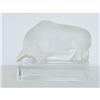 Image 2 : 4 1/4" LALIQUE BULL FIGURE ON GLASS PLINTH BA