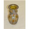 Image 1 : 4" SILVER OVERLAY ART GLASS VASE - LOETZ TYPE