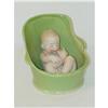 Image 1 : 4 1/2" HEUBACH BABY IN GREEN PORCELAIN TUB-AP