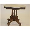 Image 2 : VICT. MARBLE TOP BLACK WALNUT LAMP TABLE-RENA