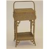 Image 1 : VICTORIAN WICKER SEWING STAND W/ LIFT TOP STO