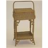 Image 1 : VICTORIAN WICKER SEWING STAND W/ LIFT TOP STO