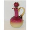 Image 1 : 6 1/2"  PEACHBLOW ART GLASS CRUET W/