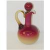 Image 2 : 6 1/2"  PEACHBLOW ART GLASS CRUET W/