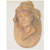 Image 1 : ITALIAN TERRA COTTA BUST RELIEF PLAQUE OF A Y