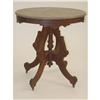 Image 1 : VICT. MARBLE TOP BLACK WALNUT LAMP TABLE - RE