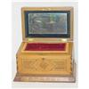 Image 2 : FOLK ART INLAID DRESSER BOX OR JEWELRY CASKET