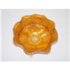 Image 2 : 9" CARNIVAL GLASS FOOTED BOWL - MARIGOLD W/ P