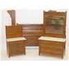 Image 1 : 3 PC. VICT. M/T BLACK WALNUT BEDROOM SET - EA