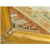 Image 2 : B. MICHLER OIL ON CANVAS OF LIBRARY W/ BOOKS,