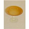 Image 1 : 4" FRY TYPE ART GLASS COMPOTE - PEACH OPALESC