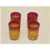 Image 1 : SET (4) NEW ENGLAND GLASS AMBERINA TUMBLERS -