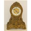 Image 1 : WATERBURY CLOCK CO. VICTORIAN GILT WHITE META