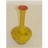 Image 2 : 6 3/4" CASED ART GLASS BUD VASE W/ GOLD PAINT