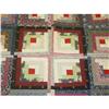 Image 2 : 19TH CENT. HAND SEWN QUILT - LOG CABIN
