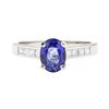 Image 2 : 2.20 ctw Sapphire and Diamond Ring - Platinum