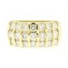 Image 1 : 14kt Yellow Gold 1.48 ctw Bar Set Round Diamond Wide Band Ring