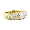 Image 1 : 2.10 ctw Diamond Ring - Platinum and 18KT Yellow Gold